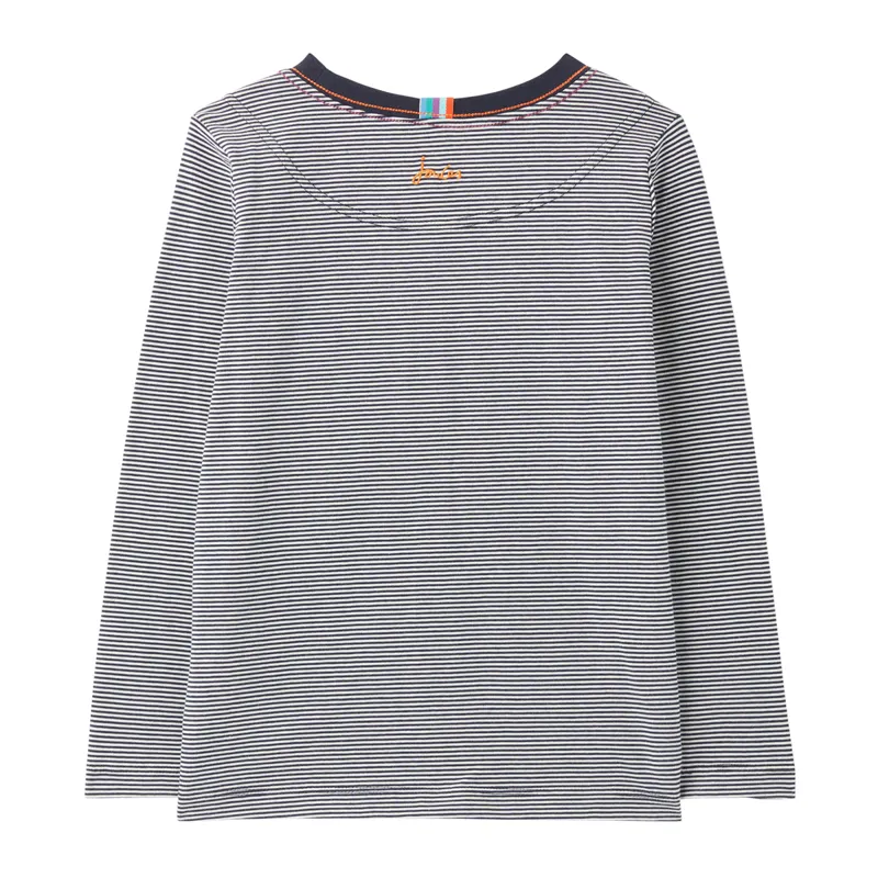 Joules Gruffalo Zipadee Zip Artwork T Shirt -  Navy White Stripe-2